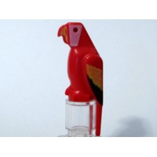Part 2546p01 Red Bird with Parrot Colored Feathers Pattern